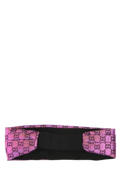 Shop Gucci Woman Embroidered Viscose Blend Hair Band In Multicolor