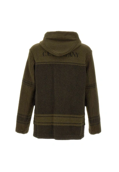 Shop C.p. Company "c.p. Duffel Garment Dyed" Coat In Green