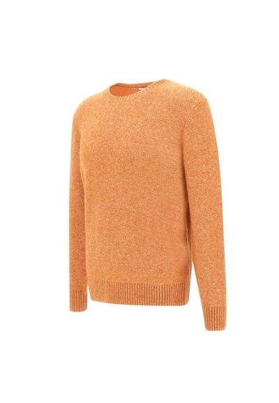 Shop Kangra Cashmere Cotton, Wool And Alpaca Pullover In Orange
