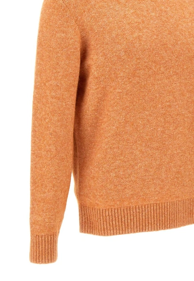 Shop Kangra Cashmere Cotton, Wool And Alpaca Pullover In Orange