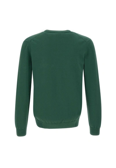 Shop Lacoste Organic Cotton Pullover In Green