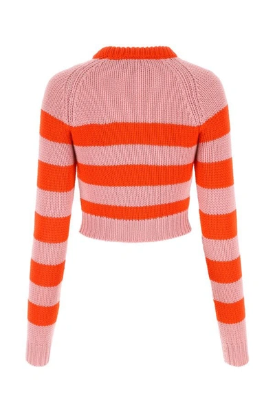 Shop Marni Woman Embroidered Wool Sweater In Multicolor
