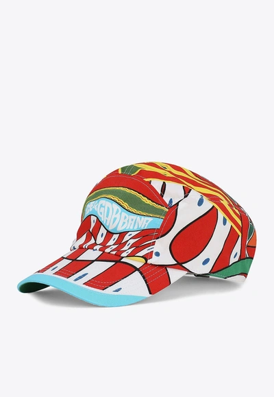 Shop Dolce & Gabbana Carretto-print Baseball Cap In Multicolor