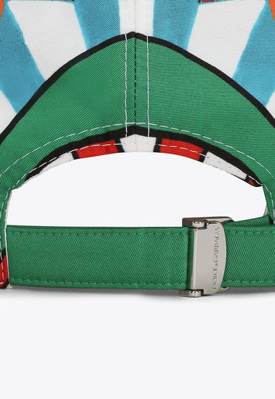 Dolce & Gabbana Carretto Print Baseball Cap In Multicolor