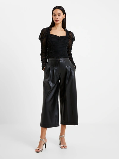 Shop French Connection Edrea Tulle Cropped Top Blackout