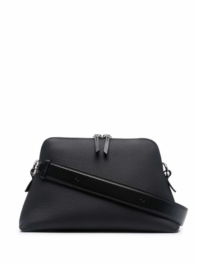 Shop Maison Margiela Signature-stitch Leather Shoulder Bag In Black