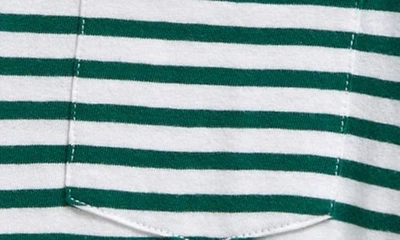 Vineyard Vines Kids' Island Stripe Pocket Polo In Turf Green