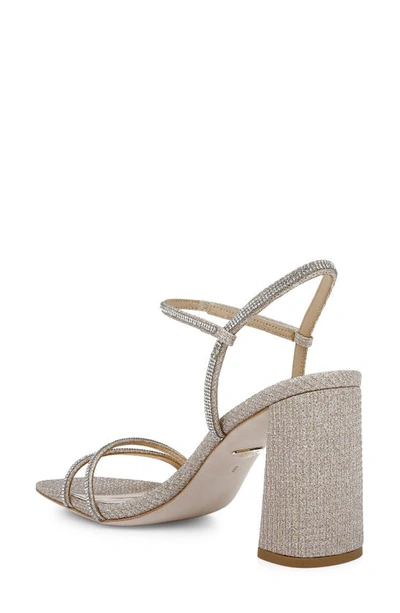 Shop Badgley Mischka Collection Firey Ankle Strap Sandal In Pale Gold
