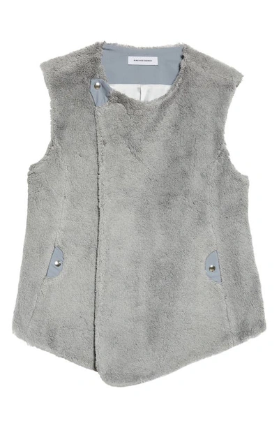 Shop Kiko Kostadinov Zlatyu Asymmetric Terry Cloth Vest In Dove Grey/ Sterling Blue