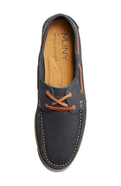 Marc Joseph New York Bay Ave Driving Shoe In Navy Saddle