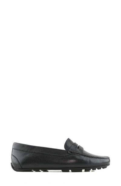 Marc Joseph New York Naples Penny Loafer In Black Grainy