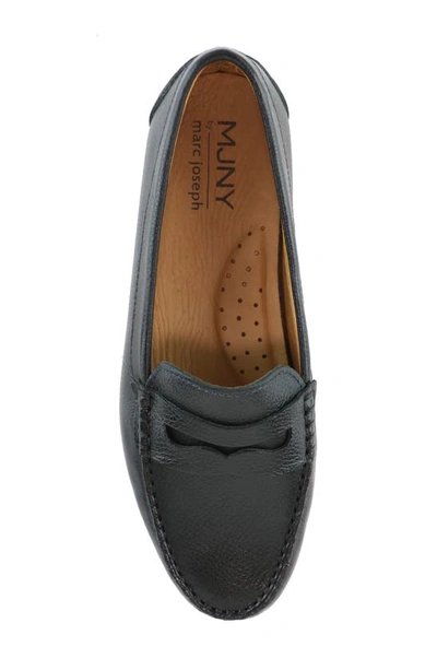 Marc Joseph New York Naples Penny Loafer In Black Grainy