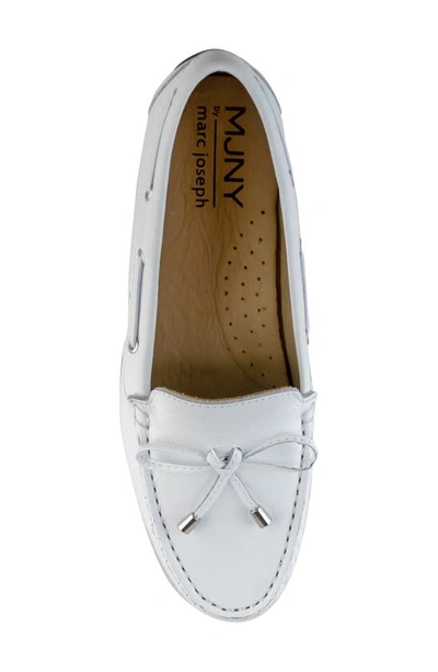 Shop Marc Joseph New York Riverbiew Moc Toe Loafer In White Grainy