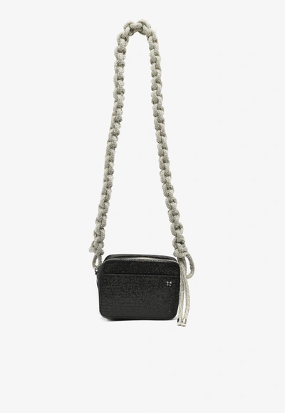 Shop Kara Crystal Cobra Camera Bag In Black