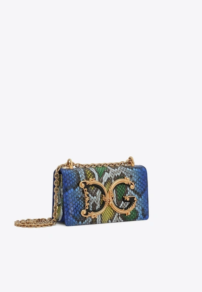 Dolce & Gabbana Dg Girls Python-effect Crossbody Bag In Multicolor