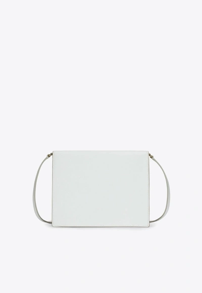 Dolce & Gabbana Women Dg Logo Leather Crossbody Bag In White