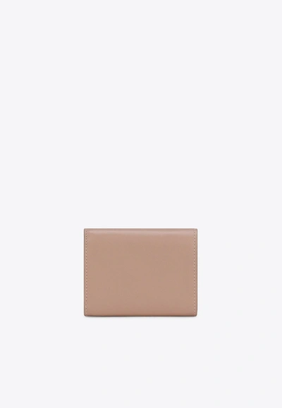 Shop Dolce & Gabbana Dg Logo French Wallet In Calf Leather In Blush