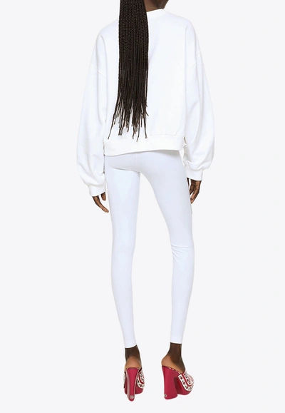 Dolce & Gabbana Logo-print Sweatshirt In White
