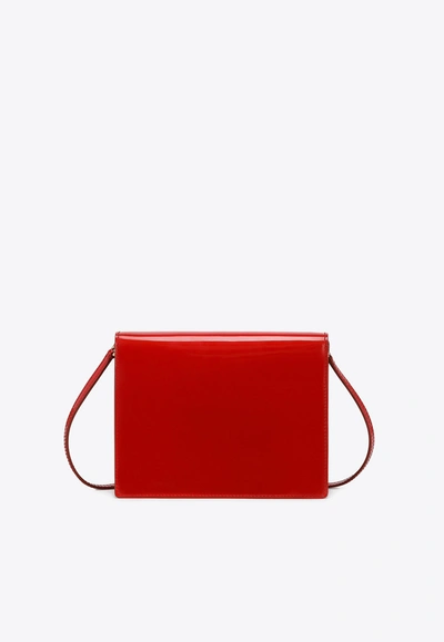 Dolce & Gabbana Dg Logo Patent Leather Crossbody Bag In Red