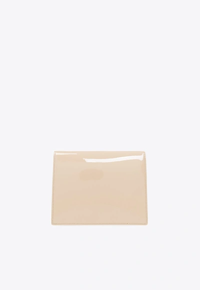 Dolce & Gabbana Dg Logo Crossbody Bag In Calf Leather In Beige