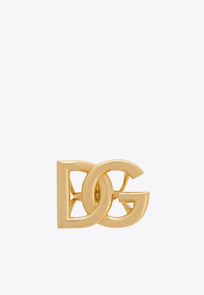 Shop Dolce & Gabbana Dg Logo Ring In Gold