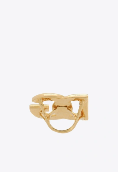 Shop Dolce & Gabbana Dg Logo Ring In Gold