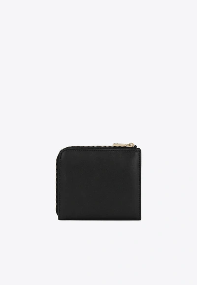 Dolce & Gabbana Dg Logo Zip Cardholder In Black