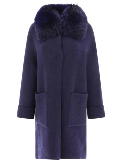 Shop Giovi Wool And Cashmere Coat In Blue