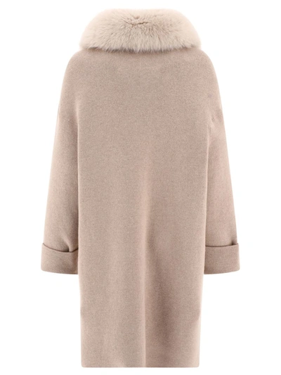 Shop Giovi Wool And Cashmere Coat In Beige