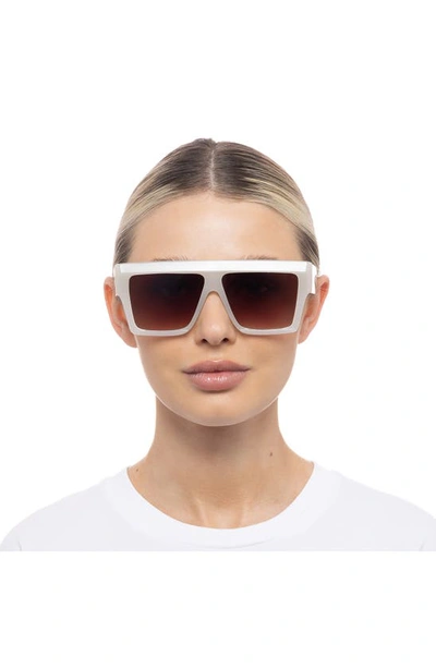 Shop Aire Antares 59mm D-frame Sunglasses In White