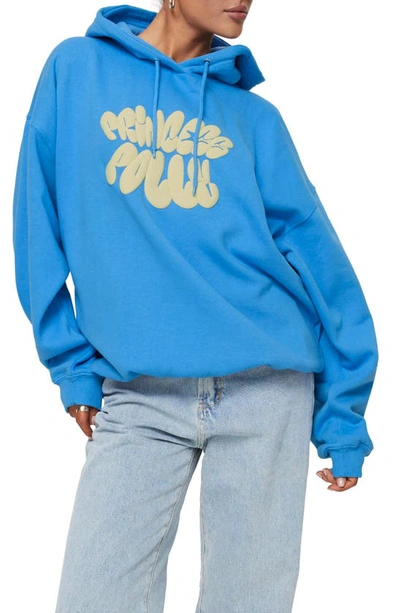 Shop Princess Polly Logo Graphic Hoodie In Blue/ Yellow