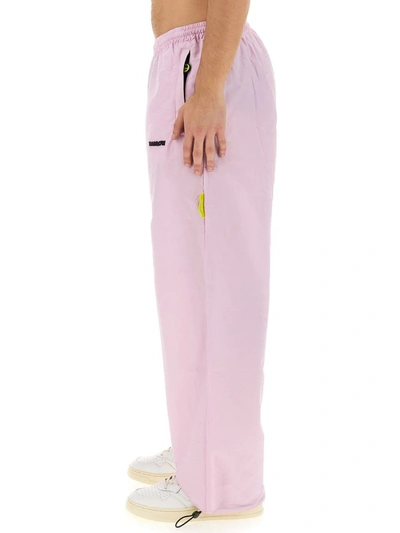 Shop Barrow Jogging Pants With Logo Unisex In Fuchsia