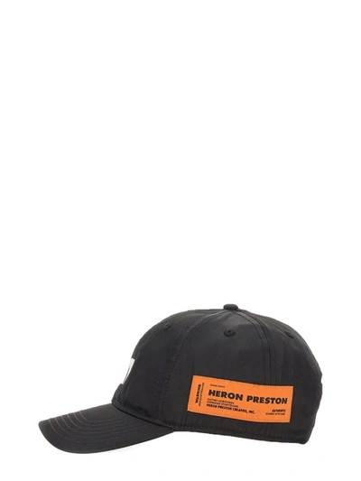 Shop Heron Preston Hat With Hpny Embroidery In Black