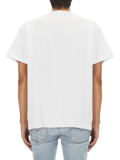 Shop Versace Jeans Couture Logo Print T-shirt In White