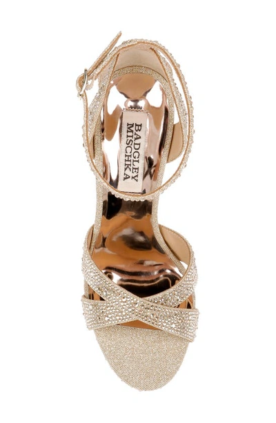 Shop Badgley Mischka Collection Fizzy Ankle Strap Platform Sandal In Platino