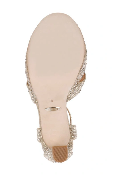 Badgley Mischka Fizzy Ankle Strap Platform Sandal In Platino