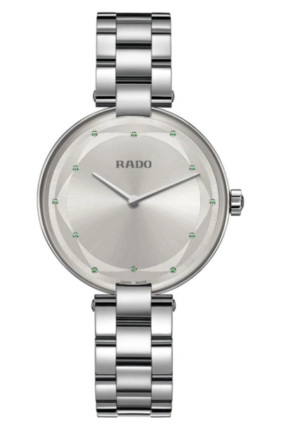 Shop Rado Coupole Quartz Bracelet Watch, 33mm In Silver