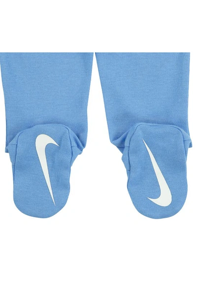 Shop Nike I Have Arrived T-shirt, Footed Leggings & Beanie Set In University Blue