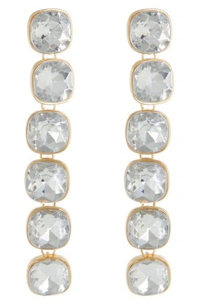 Shop Baublebar Crystal Linear Drop Earrings In Clear