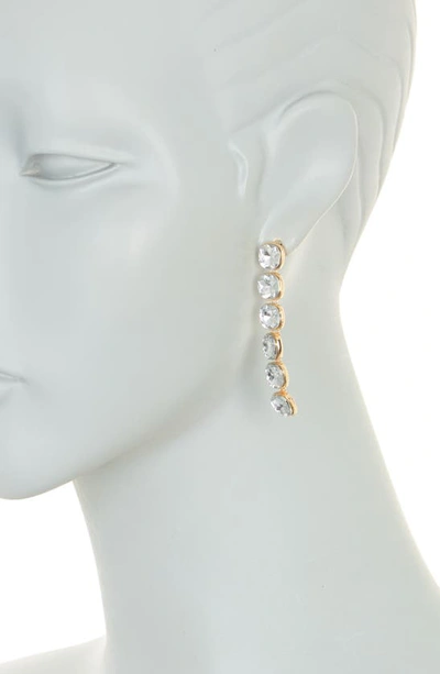Shop Baublebar Crystal Linear Drop Earrings In Clear