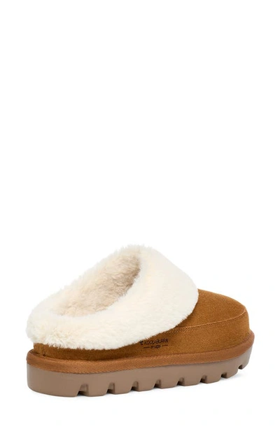 Koolaburra By Ugg Tizzey 1145930 Clog Women 8 Chestnut Faux Fur Slippers Rhs3697 In Orange