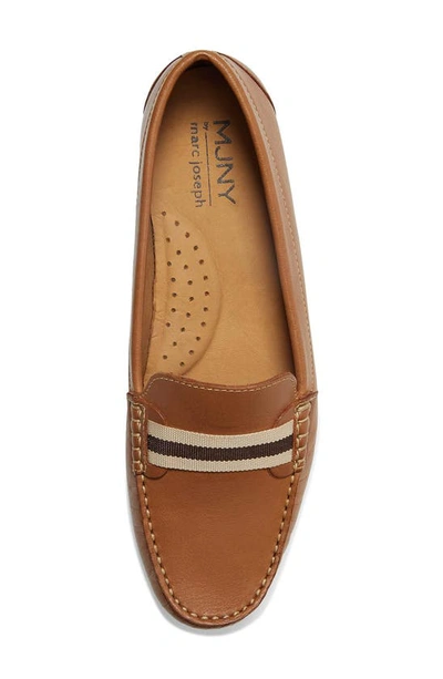 Marc Joseph New York Mulberry Stripe Loafer In Tan Napa