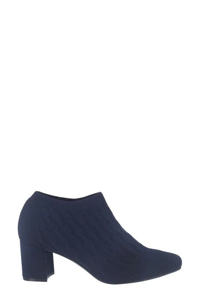 Shop Impo Stretch Knit Ankle Boot In Midnight Blue