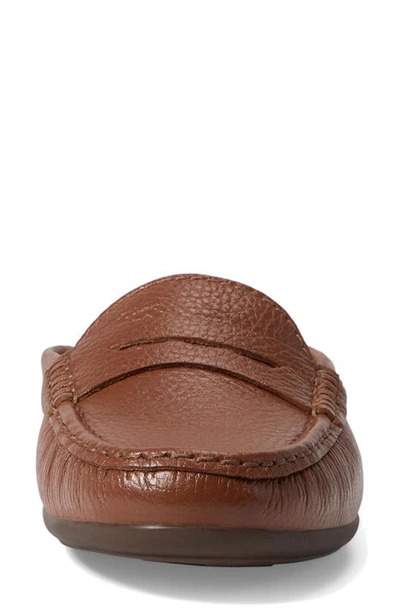 Marc Joseph New York Union Penny Loafer Mule In Cognac Grainy