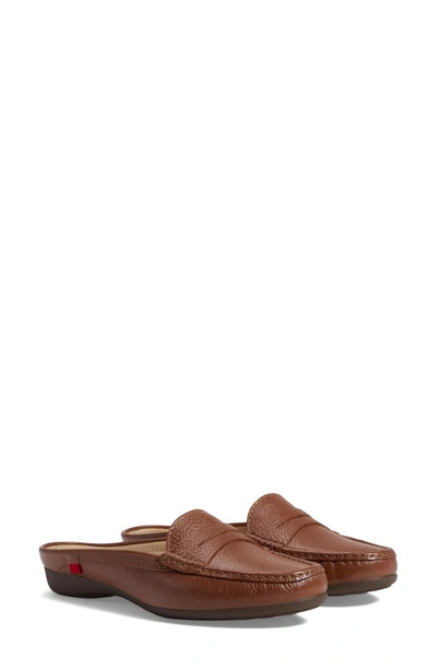 Shop Marc Joseph New York Union Penny Loafer Mule In Cognac Grainy