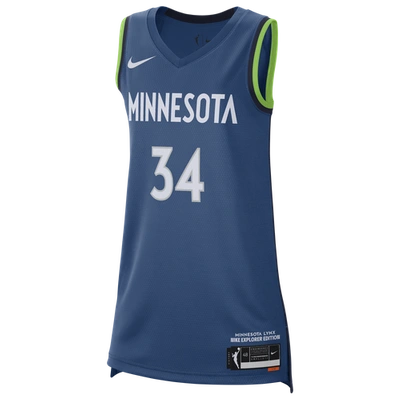 Shop Nike Womens Minnesota Lynx  Wnba Victory Explorer Jersey In College Navy/court Blue