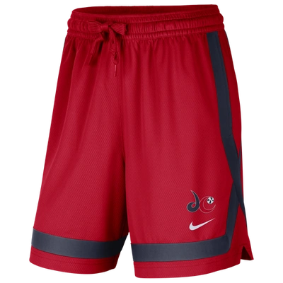 Shop Nike Womens  Sun Dri-fit Retail Practice Shorts In University Red/college Navy