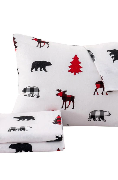 Woven & Weft Turkish Cotton Lodge Sheet Set In Checkered Moose
