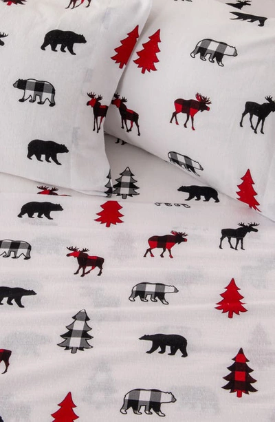 Woven & Weft Turkish Cotton Lodge Sheet Set In Checkered Moose