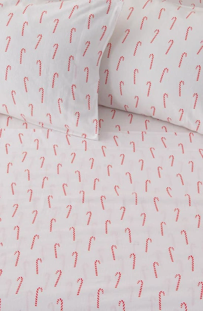 Woven & Weft Turkish Cotton Lodge Sheet Set In Candy Canes